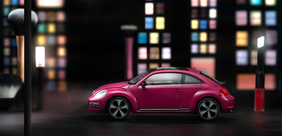 Volkswagen  │  Beetle Pink Hatchback